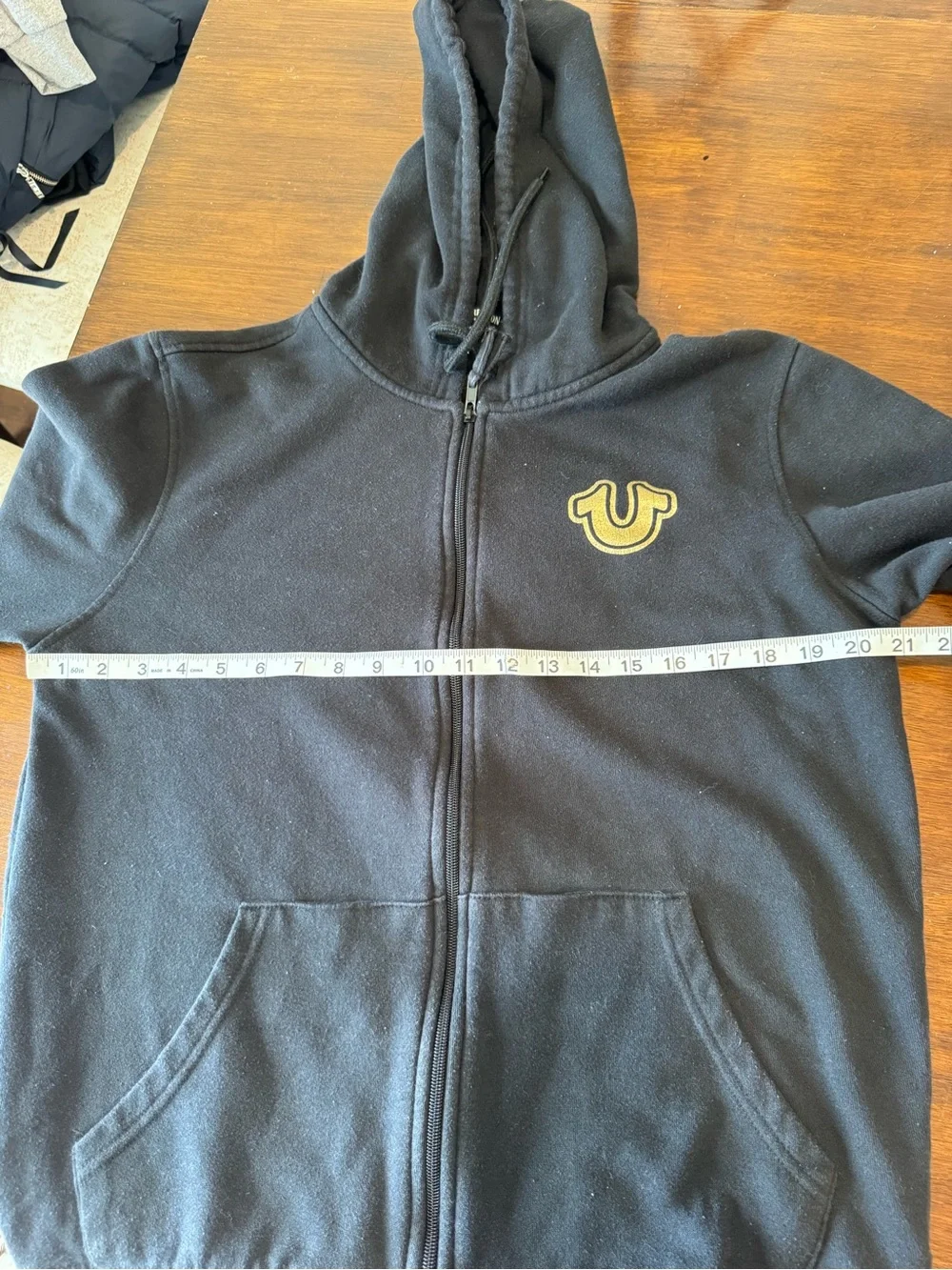 True Religion Hoodie Hooded Sweatshirt Foil Trilogy Buddha Mens M - Picture 2 of 8